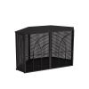 47.24"Spacious Pet Cage with Tempered Glass, for Corner of Living Room, Hallway, Study and Other Spaces, Black