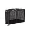47.24"Spacious Pet Cage with Tempered Glass, for Corner of Living Room, Hallway, Study and Other Spaces, Black